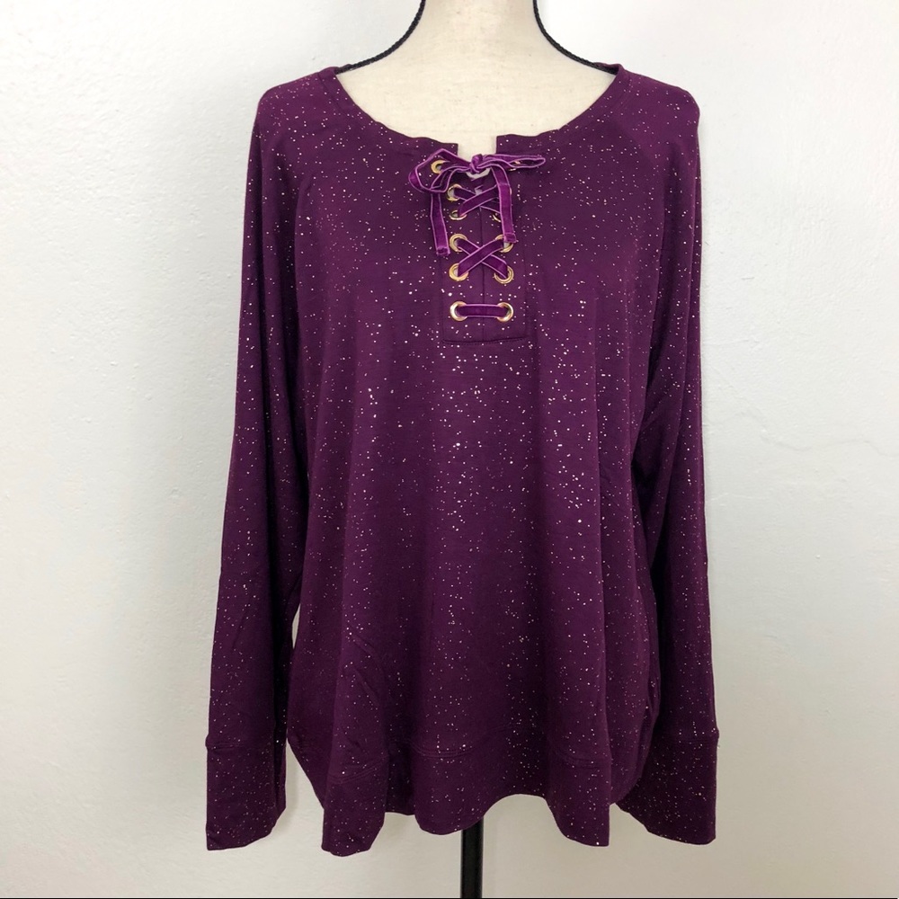 NWT Soma Lace Up Sweatshirt